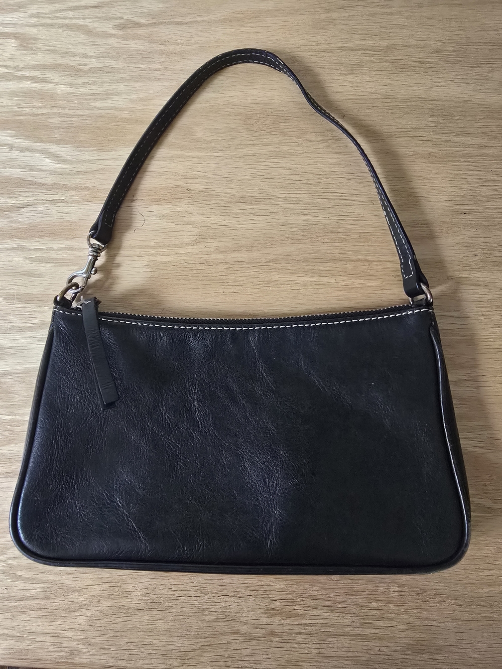 Banana Republic Black Leather Shoulder Bag Neutral